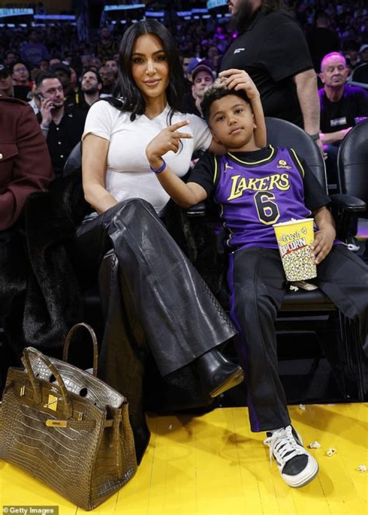 Kim Kardashian Takes Saint West To A Chaotic Lakers Game