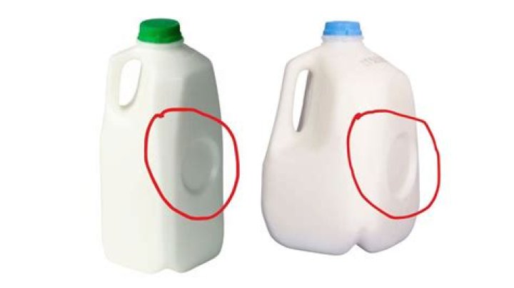 What is the circle on the side of a milk jug?